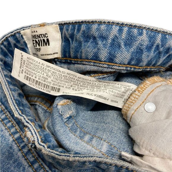 Zara Authentic Denim By TRF Trafaluc Straight Leg Size 4 - Picture 7 of 10